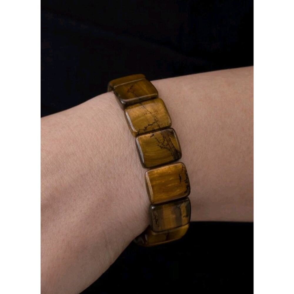 Tiger‎ Eye Gemstone Stretch Natural Gemstone Bracelet B-TN6
